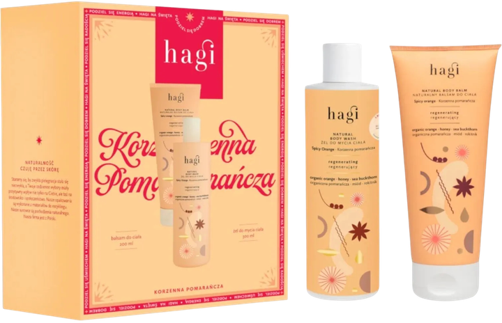 Набір косметики для догляду за тілом Hagi Korzenna Pomarancza лосьйон для тіла 200 мл + гель для душу 300 мл (5907296734754) - зображення 1
