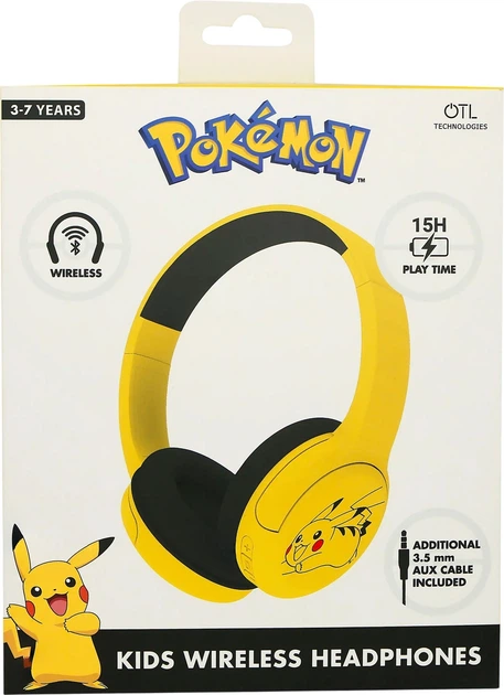 Навушники OTL Pikachu Core Kids Wireless Yellow/Black (5055371628754) - зображення 4