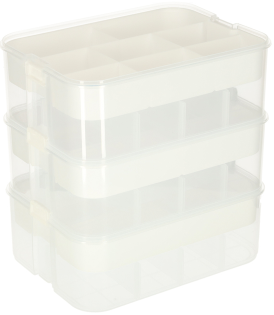 Органайзер KIK з кришкою триярусний (5903039766525) - зображення 3