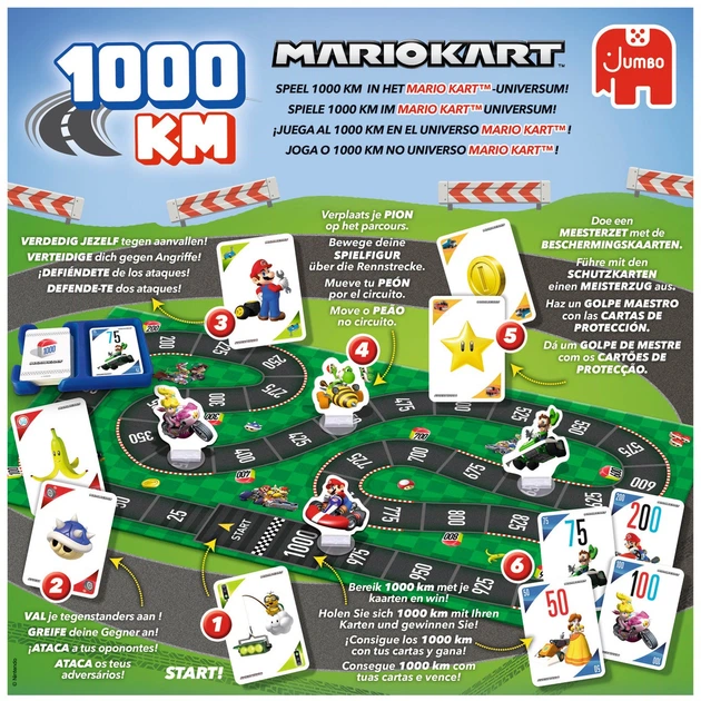 Настільна гра Jumbo 1000KM: Mario Kart (англійське видання) (8710126010860) - зображення 2