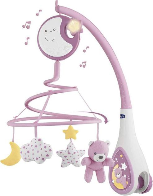 Мобайл Chicco Next2Dreams 3 в 1 рожевий з музикою та ефектами - зображення 2