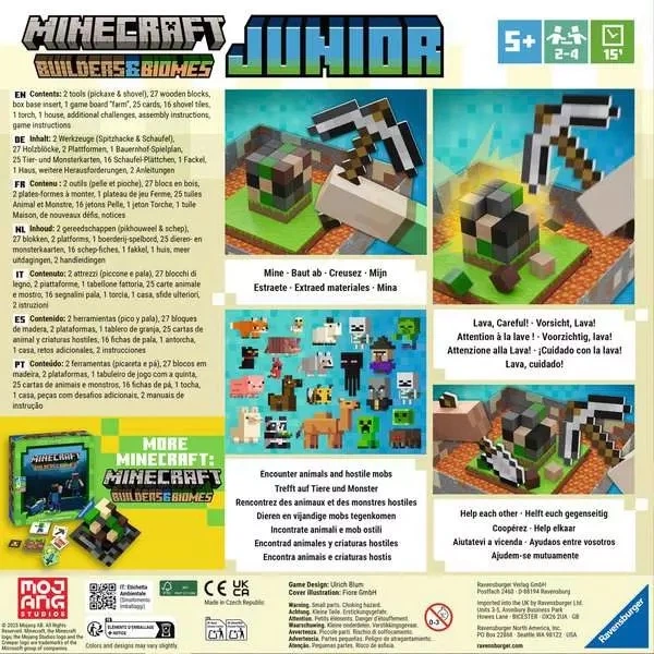 Настільна гра Ravensburger Minecraft: Builder and Bimoes Junior (англійське видання) (4005556246151) - зображення 3
