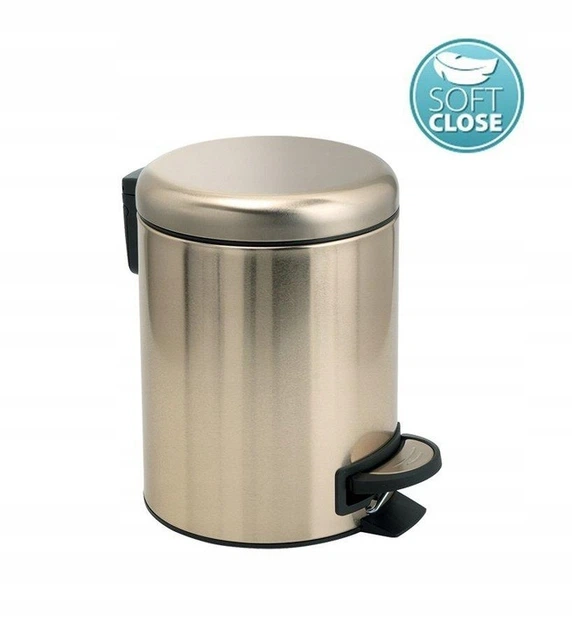 Kosz na śmieci Gedy POTTY Soft Close 3 l Złoty mat (8003341112519) - obraz 2