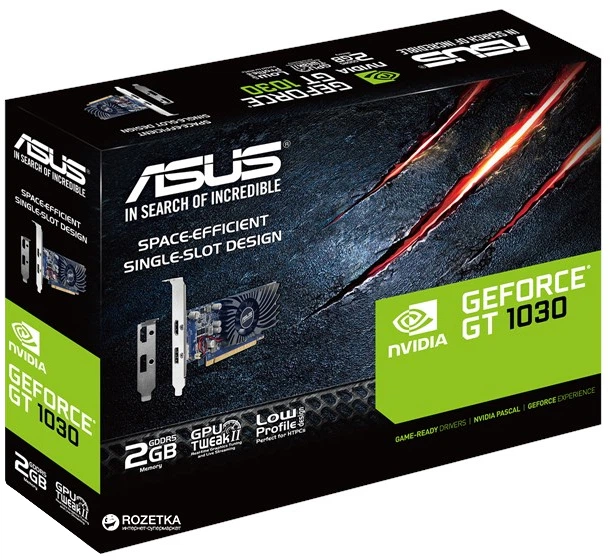 Karta graficzna Asus PCI-Ex GeForce GT 1030 Low Profile 2GB GDDR5 (64Bit) (1228/6008) (DisplayPort, HDMI) (90YV0AT2-M0NA00) (T4YVYZ01B766VGK) - Outlet - obraz 6