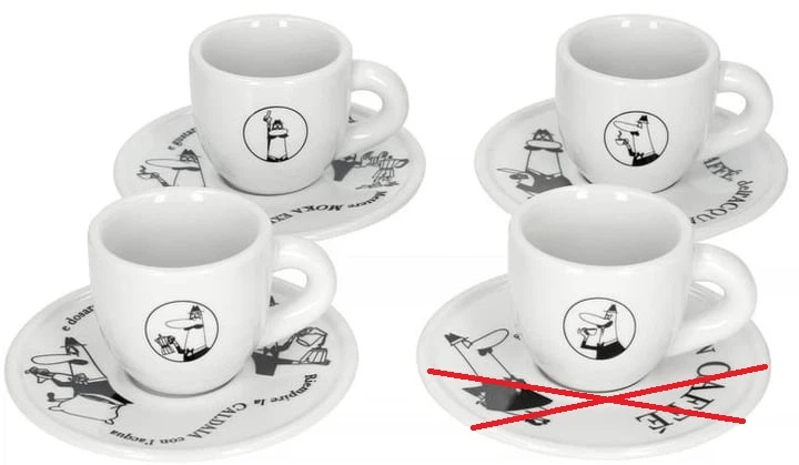 Набір Bialetti 4 чашки і блюдця х 50 мл (8006363021456) (955555914194848) - Уцінка - зображення 2