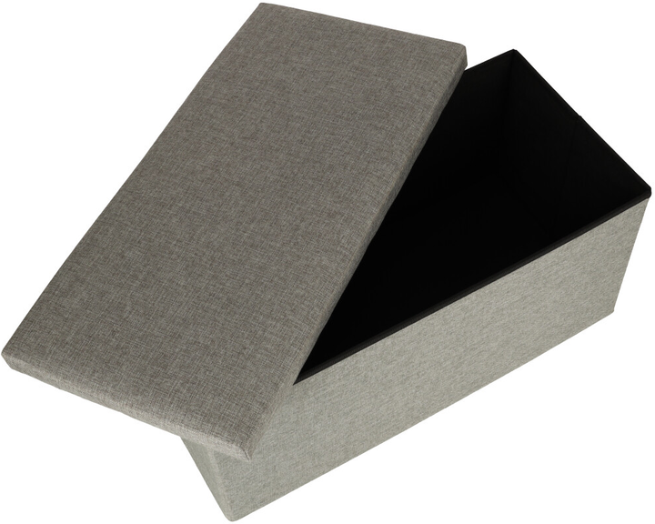 Пуф складаний KIK з місцем для зберігання 76 x 38 x 38 см Сірий (5903039739567) - зображення 2