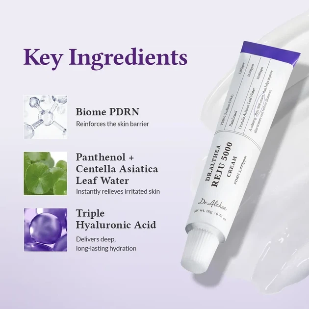 Крем для восстановления эластичности и гладкости кожи с PDRN Dr.Althea Reju 5000 Cream 20 мл - Фото 4 Крем для восстановления эластичности и гладкости кожи с PDRN Dr.Althea Reju 5000 Cream 20 мл - изображение 4