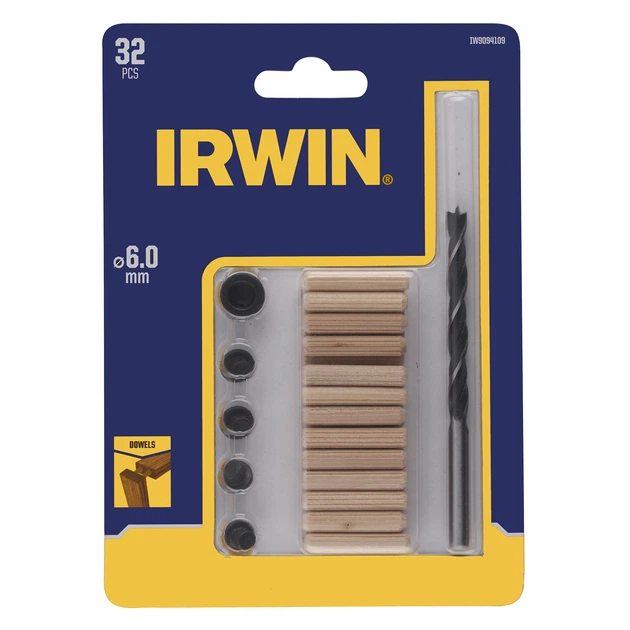 Свердлильно-шкантовий набір Irwin 6 мм. 32 предмета (IW9094109) - изображение 2