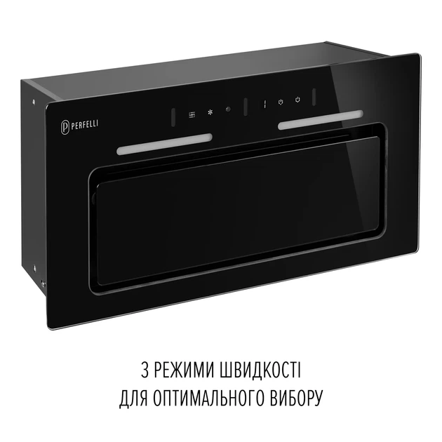 Сенсорная кухонная вытяжка Perfelli NUOVA 6JWRB NERO черная полновстраиваемая, управление жестами - изображение 3