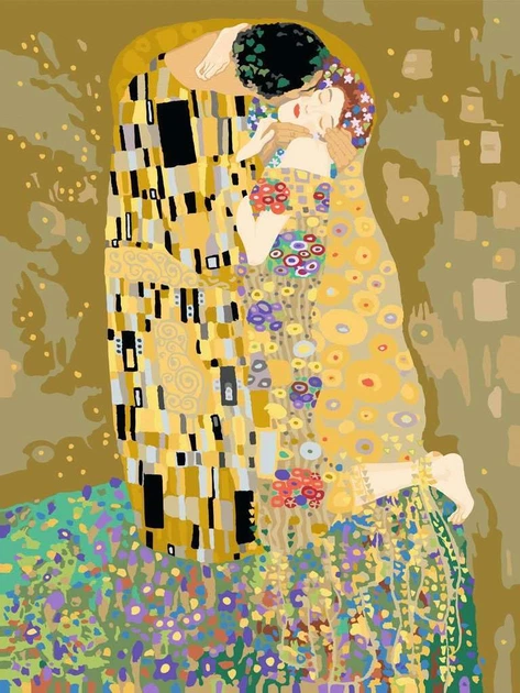 Malowanie po numerach Ravensburger CreArt Art Collection The Kiss Klimt 23648 (4005556236480) - obraz 2