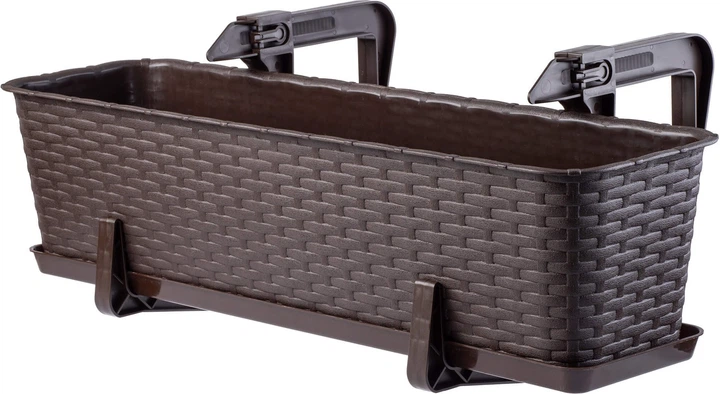 Балконний горщик з ручками Kadax Frette K2878 Коричневий - зображення 1