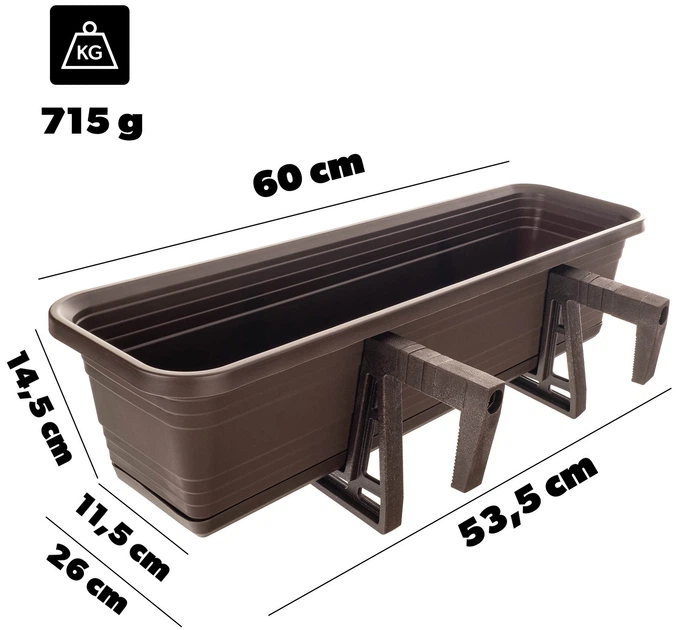 Балконний горщик Kadax Paulin K10031 - зображення 3