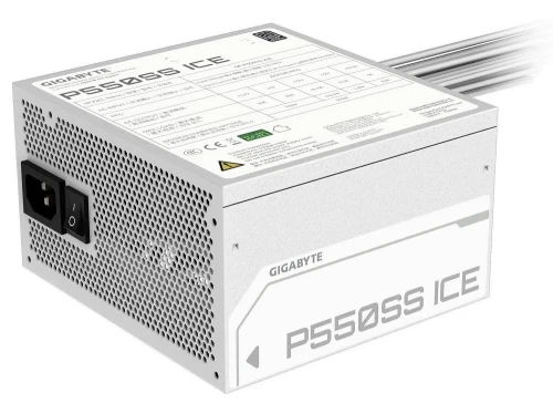 Блок питания 550 Вт, Gigabyte P550SS, White (GP-P550SS ICE) - Фото 2 Блок питания 550 Вт, Gigabyte P550SS, White (GP-P550SS ICE) - изображение 2