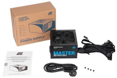 Блок живлення 550 Вт, 2E Master Power, Black, ATX, 80 Plus, Active PFC, 120 мм, 3xMolex / 5xSATA / 2xPCI-E 6+2-pin / 1xMB 20+4-pin / 1xCPU 4+4-pin, захист OVP/SCP/OPP/OCP (2E-MP550-120APFC) - изображение 5