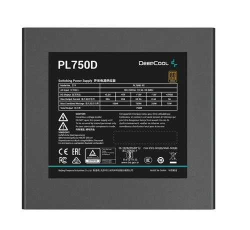 Блок живлення 750 Вт, Deepcool PL750D, Black (R-PL750D-FC0B-EU-V2) - зображення 6