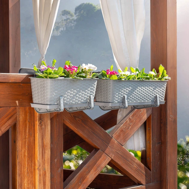 Skrzynka balkonowa z uchwytami Kadax Frette K2881 Jasno-szary - obraz 8