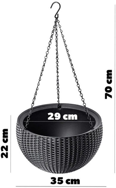 Підвісний квітковий горщик Keter 229545 - зображення 3