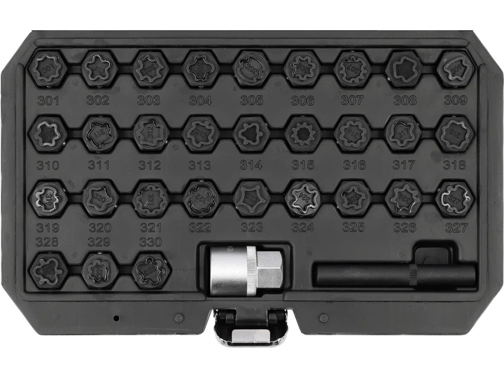 Zestaw nasadek Yato YT-060390 do śrub zabezpieczających Mercedes 32 elementy (5906083120428) - obraz 2