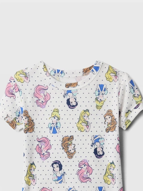 Дитяча піжама Disney Princess GAP футболка та шорти 1159849711 (Білий 12-18M) на зріст 80 см - Фото 2 Дитяча піжама Disney Princess GAP футболка та шорти 1159849711 (Білий 12-18M) на зріст 80 см - зображення 2