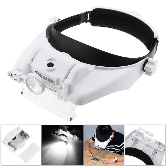 Бінокулярна Лупа окуляри Magnifier MG 81000G з LED Підсвічуванням до 8x для паяння та ремонту - Фото 2 Бінокулярна Лупа окуляри Magnifier MG 81000G з LED Підсвічуванням до 8x для паяння та ремонту - зображення 2