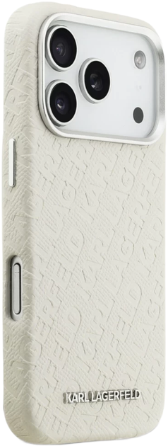 Панель Karl Lagerfeld FW Stamped Karl MagSafe для Apple iPhone 17 Pro Max Beige (KLHMP17XPGKLFOFE) - зображення 4