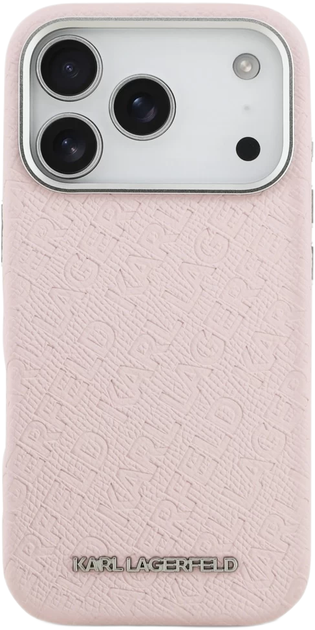 Панель Karl Lagerfeld FW Stamped Karl MagSafe для Apple iPhone 17 Pro Max Pink (KLHMP17XPGKLFOFP) - зображення 3