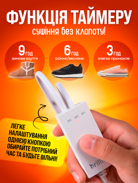 Электросушилка сушка сушилка для обуви кроссовок ботинок от павербанка usb с таймером Brillix StepDry Pro S2 электросушка обувная электрическая противогрибковая антигрибковая портативная походная электросушилки сушки сушилки в обувь - изображение 4