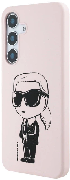 Etui Karl Lagerfeld Silicone Graffiti Ikonik Printed Logo MagSafe do Samsung Galaxy S25 Pink (3666339449872) - obraz 2