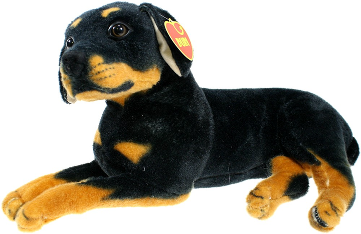 Maskotka Dubi Pluszowy leżący rottweiler 47 cm (5905965332492) - obraz 2