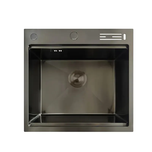 Мийка Mixxus MH5050-SK Nano-Black з н.ст.зі сходинкою для сушарки, з підст.під ножі(графіт) (MX1940 ( 10883 ) - зображення 2