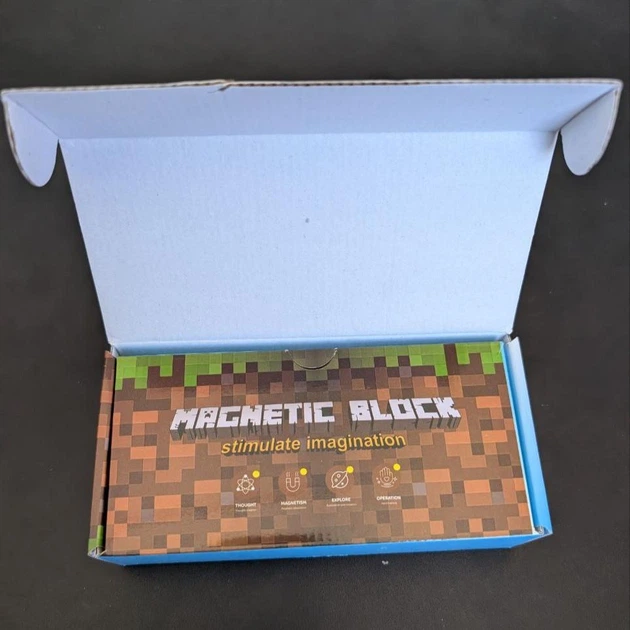 Minecraft магнітний конструктор Magnetic Block 46 деталей кубики конструктори для дорослих та дітей майнкрафт - Фото 3 Minecraft магнітний конструктор Magnetic Block 46 деталей кубики конструктори для дорослих та дітей майнкрафт - зображення 3