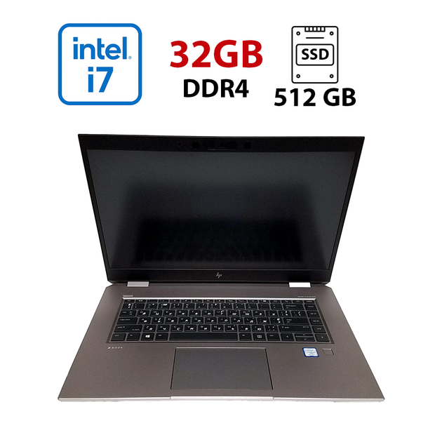 Ноутбук Б-клас HP ZBook Studio G5 / 15.6" (1920x1080) IPS / Intel Core i7-8850H (6 (12) ядер по 2.6 - 4.3 GHz) / 32 GB DDR4 / 512 GB SSD M2 NVMe / Intel UHD Graphics 630 / WebCam / Win 10 Pro Lic б/в - Фото 1 Ноутбук Б-клас HP ZBook Studio G5 / 15.6" (1920x1080) IPS / Intel Core i7-8850H (6 (12) ядер по 2.6 - 4.3 GHz) / 32 GB DDR4 / 512 GB SSD M2 NVMe / Intel UHD Graphics 630 / WebCam / Win 10 Pro Lic б/в - зображення 1
