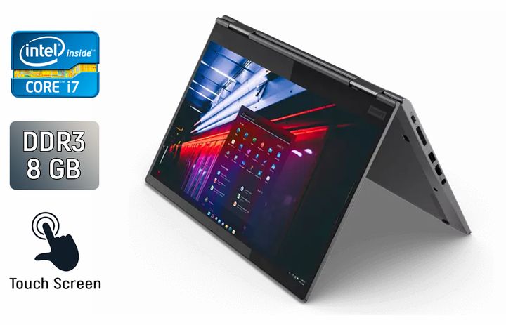 Ноутбук-трансформер Lenovo ThinkPad x1 Yoga 4 th / 14" (1920x1080) IPS Touch / Intel Core i7-8565U (4 (8) ядра по 1.8 - 4.6 GHz) / 8 GB DDR3 / 512 GB SSD / Intel UHD Graphics / WebCam / TouchID / Windows 10 б/у - Фото 1 Ноутбук-трансформер Lenovo ThinkPad x1 Yoga 4 th / 14" (1920x1080) IPS Touch / Intel Core i7-8565U (4 (8) ядра по 1.8 - 4.6 GHz) / 8 GB DDR3 / 512 GB SSD / Intel UHD Graphics / WebCam / TouchID / Windows 10 б/у - изображение 1
