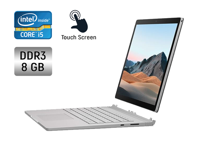 Ноутбук-трансформер Microsoft Surface Book / 13.5 (3000x2000) IPS Touch / Intel Core i5-6300U (2 (4) ядра по 2.4 - 3.0 GHz) / 8 GB DDR3 / 512 GB SSD / Intel HD Graphics 520 / WebCam б/у - Фото 1 Ноутбук-трансформер Microsoft Surface Book / 13.5 (3000x2000) IPS Touch / Intel Core i5-6300U (2 (4) ядра по 2.4 - 3.0 GHz) / 8 GB DDR3 / 512 GB SSD / Intel HD Graphics 520 / WebCam б/у - изображение 1