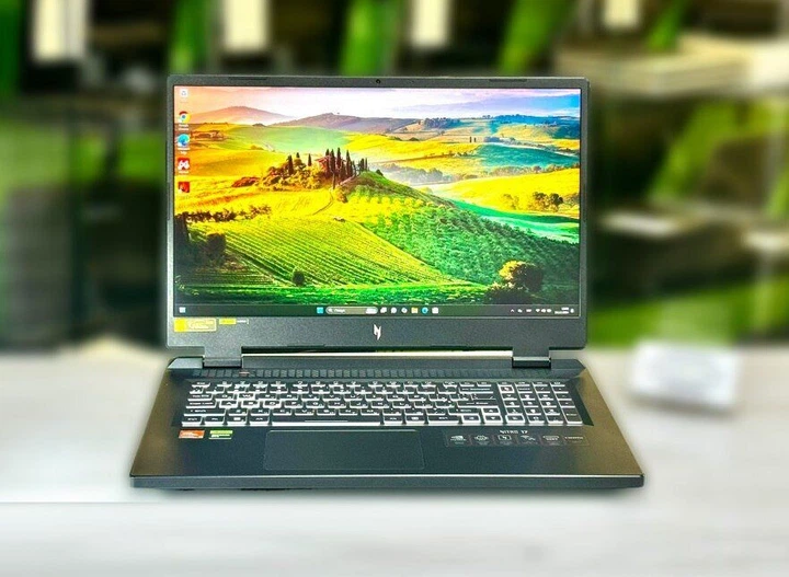 Игровой ноутбук Acer Nitro 17 AN17-41 / 17.3" (2560x1440) IPS / AMD Ryzen 7 7840HS (8 (16) ядер по 3.8 - 5.1 GHz) / 16 GB DDR5 / 512 GB SSD M.2 / nVidia GeForce RTX 4060, 8 GB GDDR6, 128-bit / WebCam / Win 11 Home б/у - Фото 2 Игровой ноутбук Acer Nitro 17 AN17-41 / 17.3" (2560x1440) IPS / AMD Ryzen 7 7840HS (8 (16) ядер по 3.8 - 5.1 GHz) / 16 GB DDR5 / 512 GB SSD M.2 / nVidia GeForce RTX 4060, 8 GB GDDR6, 128-bit / WebCam / Win 11 Home б/у - изображение 2