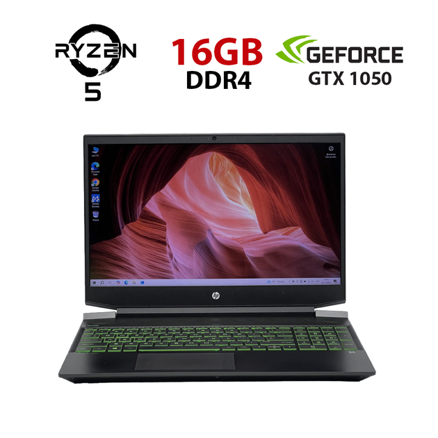 Игровой ноутбук Б-класс HP Pavilion Gaming 15-EC0013DX / 15.6" (1920x1080) IPS / AMD Ryzen 5 3550H (4 (8) ядер по 2.1 - 3.7 GHz) / 16 GB DDR4 / 480 GB SSD / nVidia GeForce GTX 1050, 3 GB GDDR5, 96-bit / WebCam б/у - Фото 1 Игровой ноутбук Б-класс HP Pavilion Gaming 15-EC0013DX / 15.6" (1920x1080) IPS / AMD Ryzen 5 3550H (4 (8) ядер по 2.1 - 3.7 GHz) / 16 GB DDR4 / 480 GB SSD / nVidia GeForce GTX 1050, 3 GB GDDR5, 96-bit / WebCam б/у - изображение 1