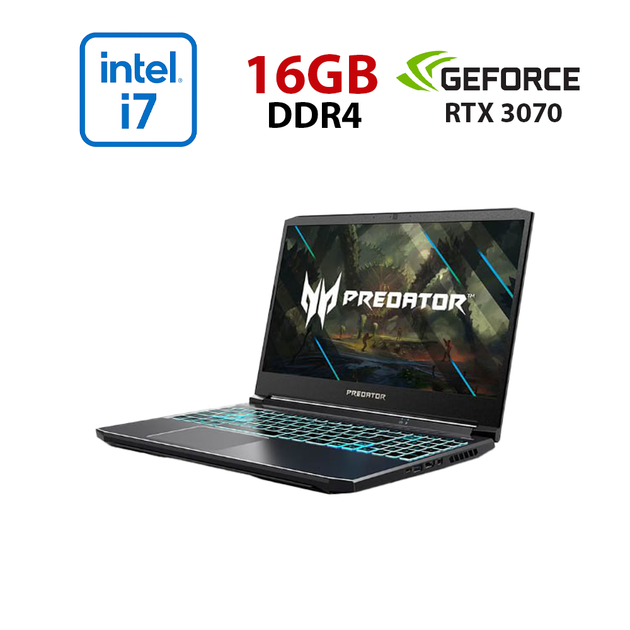 Ігровий ноутбук Acer Predator Helios 300 PH315-53-720R / 15,6" (1920x1080) IPS / Intel Core i7-10750H (6 (12) ядер по 2,6 - 4,8 ГГц) / 16 ГБ DDR4 / 960 ГБ SSD / nVidia GeForce RTX 3070, 8 ГБ GDDR6, 256-біт / Веб-камера б/в - Фото 1 Ігровий ноутбук Acer Predator Helios 300 PH315-53-720R / 15,6" (1920x1080) IPS / Intel Core i7-10750H (6 (12) ядер по 2,6 - 4,8 ГГц) / 16 ГБ DDR4 / 960 ГБ SSD / nVidia GeForce RTX 3070, 8 ГБ GDDR6, 256-біт / Веб-камера б/в - зображення 1