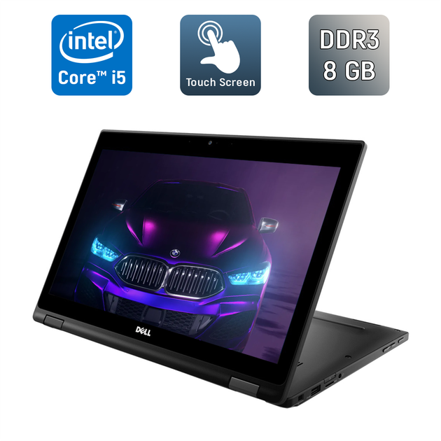 Нетбук-трансформер Dell Latitude 5289 / 12.5" (1920x1080) IPS Touch / Intel Core i5-7300U (2 (4) ядра по 2.6 - 3.5 GHz) / 8 GB DDR3 / 256 GB SSD / Intel HD Graphics 620 / WebCam / Fingerprint / Windows 10 б/у - Фото 1 Нетбук-трансформер Dell Latitude 5289 / 12.5" (1920x1080) IPS Touch / Intel Core i5-7300U (2 (4) ядра по 2.6 - 3.5 GHz) / 8 GB DDR3 / 256 GB SSD / Intel HD Graphics 620 / WebCam / Fingerprint / Windows 10 б/у - изображение 1