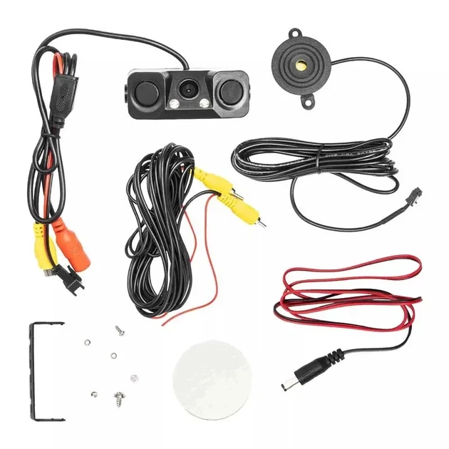 Камера заднього виду з парктроником 2в1 AMiO HD-602 LED 12V (03541) - зображення 3