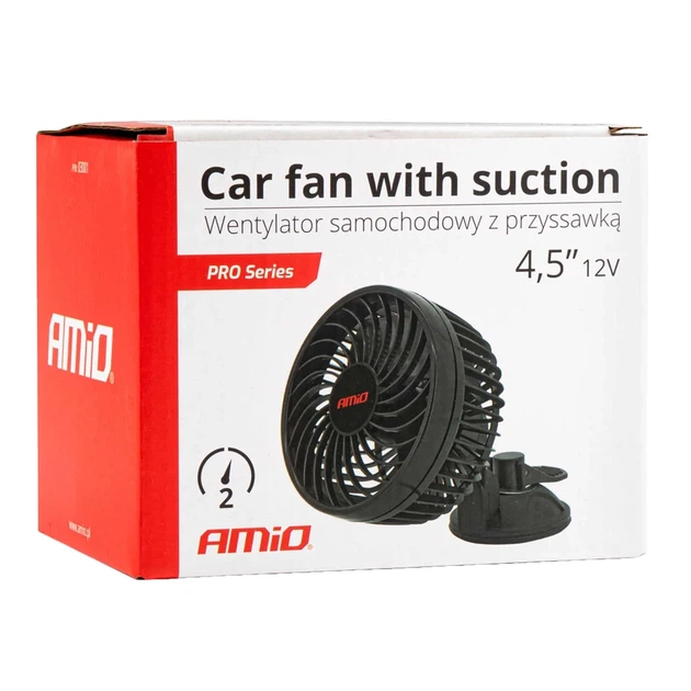 Автомобільний вентилятор з присоскою AMiO 4.5" 12V (03001) - изображение 7