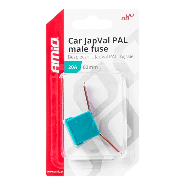 Запобіжник AMiO JAPVAL PAL 20A 62mm (03426/034262) - изображение 2