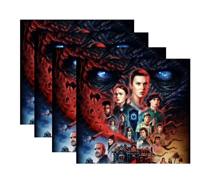 Набор для праздника по мотивам сериала Странные дела Stranger Things: стаканчики, тарелки и салфетки (SVS) - изображение 4