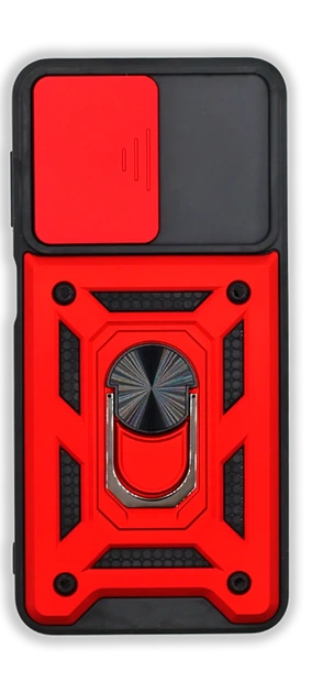 Чохол-накладка Hybrid CamOff+ Ring для Samsung A15 SM-A155F Red - Фото 1 Чохол-накладка Hybrid CamOff+ Ring для Samsung A15 SM-A155F Red - зображення 1
