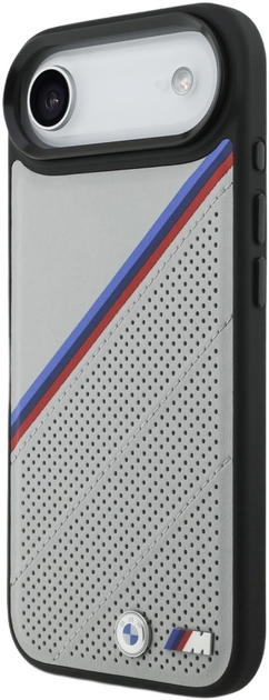 Панель BMW M Tricolor Metal Logo MagSafe для Apple iPhone 17 Air Grey (BMHMP17M25PCSPEG) - зображення 2