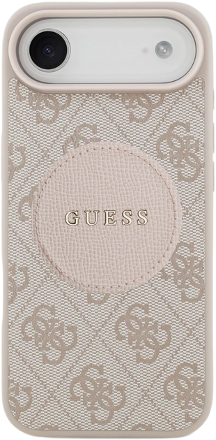 Панель Guess 4G Circle Classic Logo MagSafe для Apple iPhone 17 Air Pink (GUHMP17MP4PGRSGP) - зображення 3