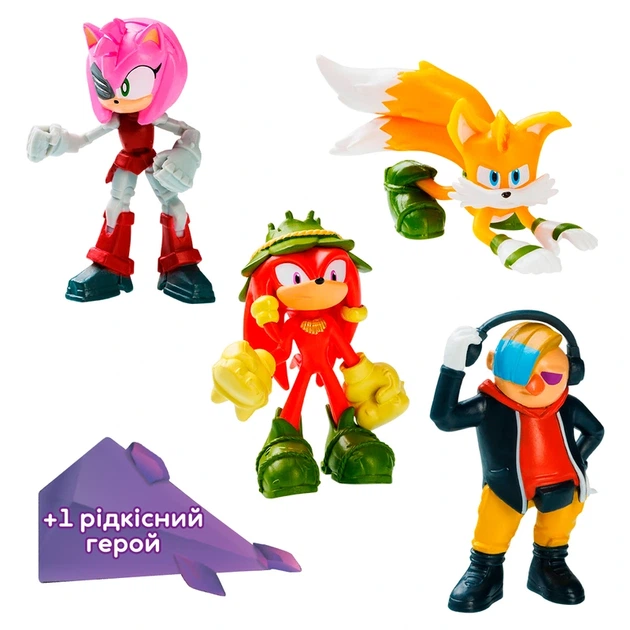 Набір ігрових фігурок SONIC PRIME – ПРИГОДИ НАКЛЗА (5 фiгурок, 6,5 cm) - изображение 2