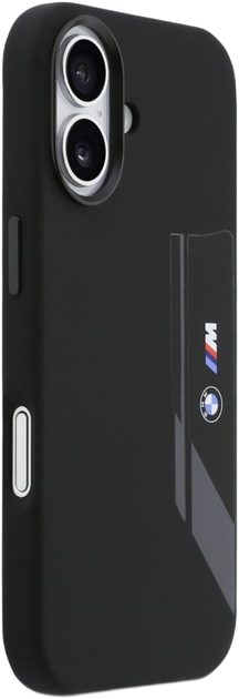 Панель BMW M Silicon Vertical Logo MagSafe для Apple iPhone 17 Black (BMHMP17S25SDBSK) - зображення 4