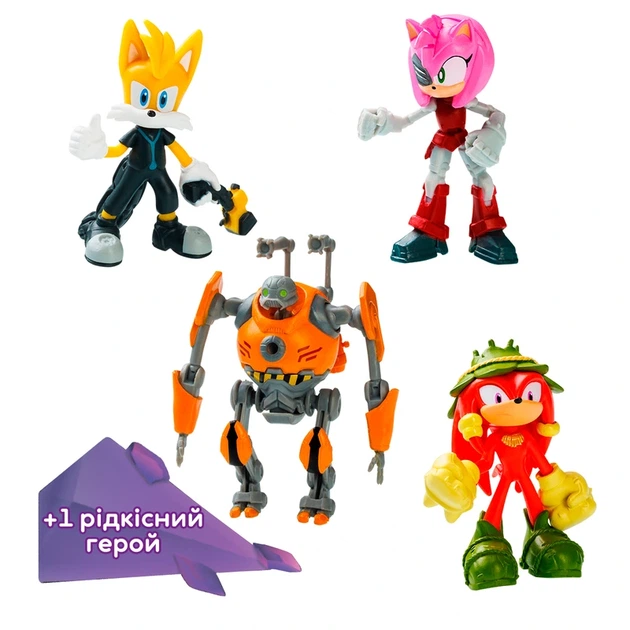 Набір ігрових фігурок SONIC PRIME – ПРИГОДИ ТЕЙЗЛА (5 фiгурок, 6,5 cm) - изображение 2