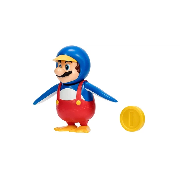 Ігрова фігурка з артикуляцією SUPER MARIO - МАРІО-ПІНГВІН (10 cm, з аксес.) - зображення 3