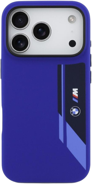 Панель BMW M Silicon Vertical Logo MagSafe для Apple iPhone 17 Pro Navy (BMHMP17L25SDBSV) - зображення 3